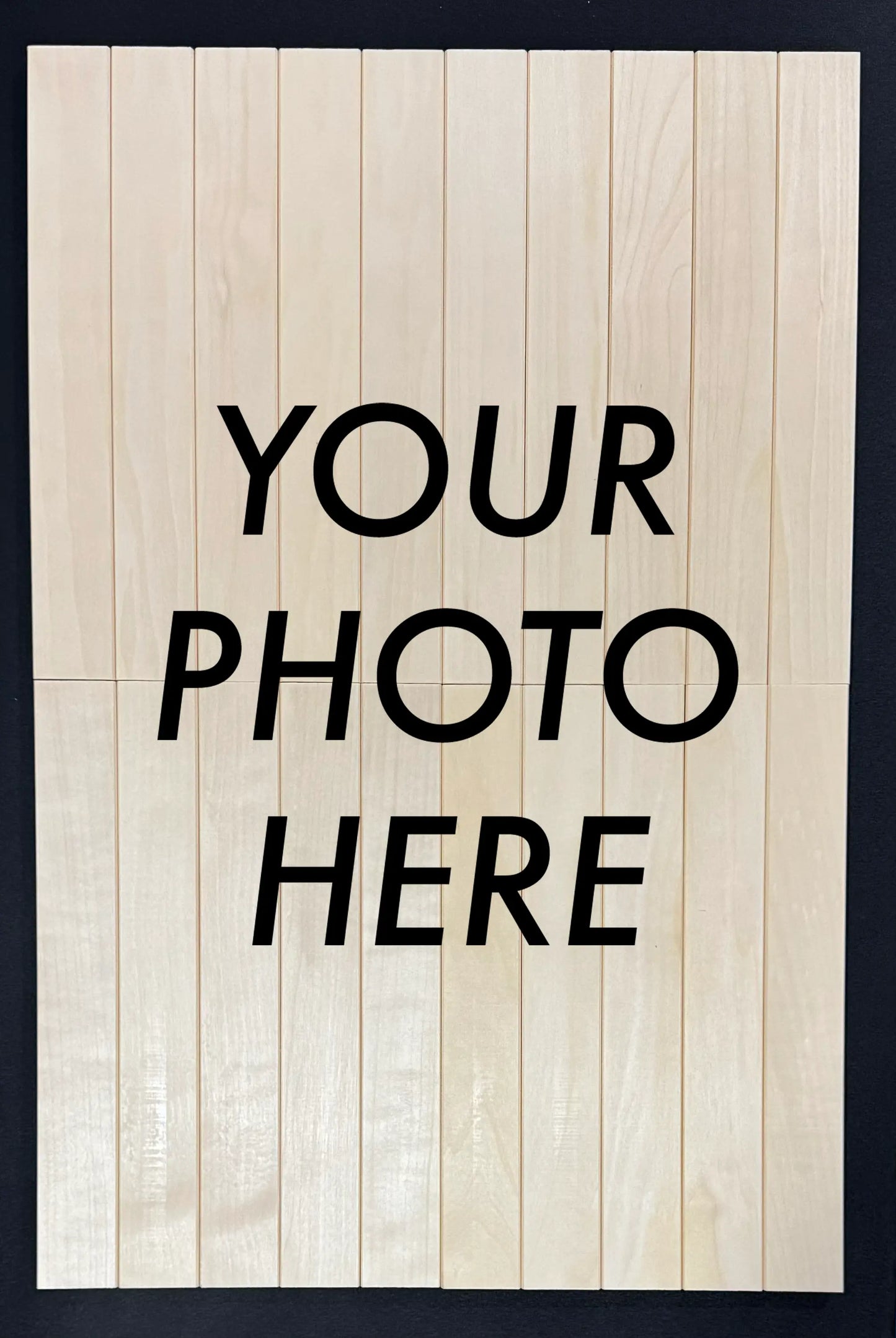 Wall Display Wood Photo Board - Custom Print (16x24, Four-Piece)