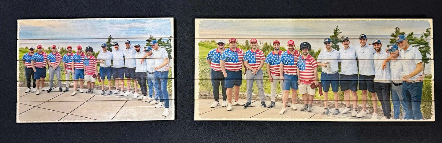 Panorama Wood Photo Board - Custom Print (8x18.5)