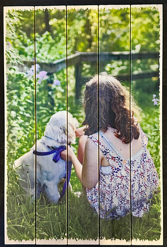 Original Wood Photo Board - Custom Print (8x12)