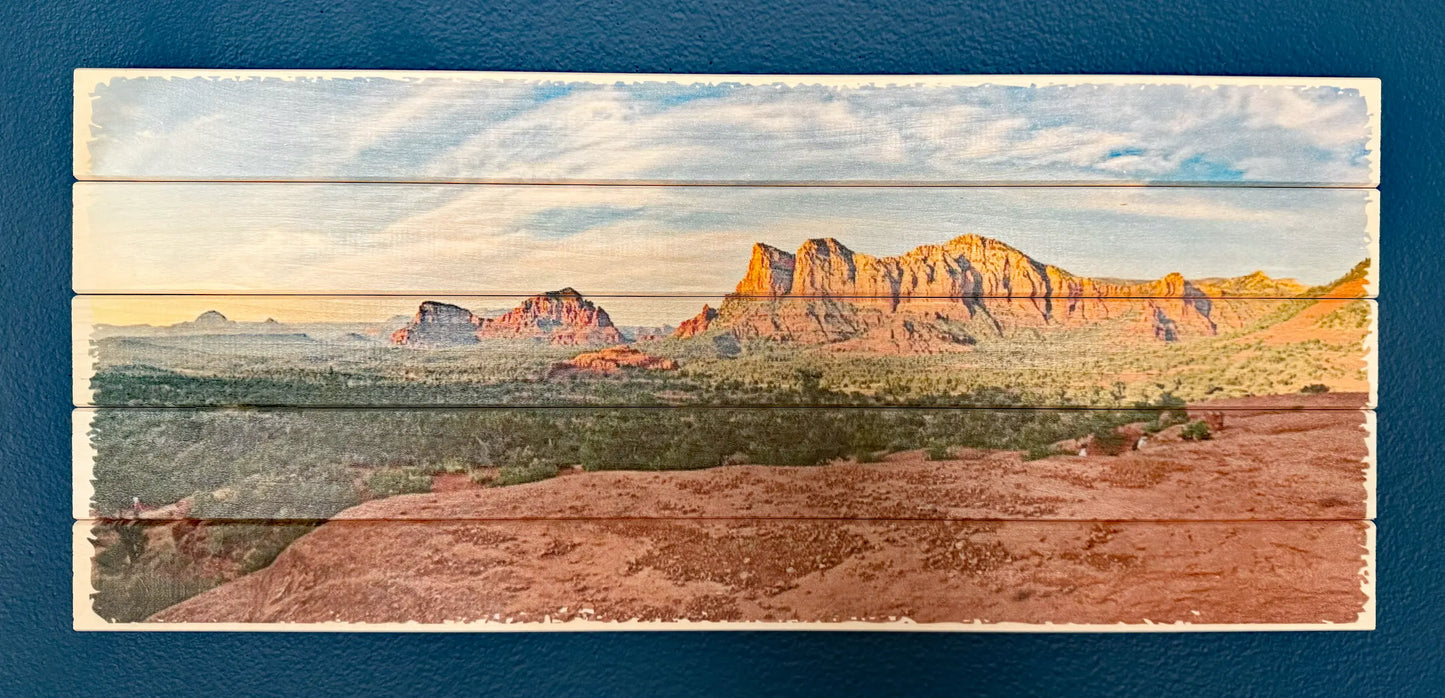 Panorama Wood Photo Board - Custom Print (8x18.5)