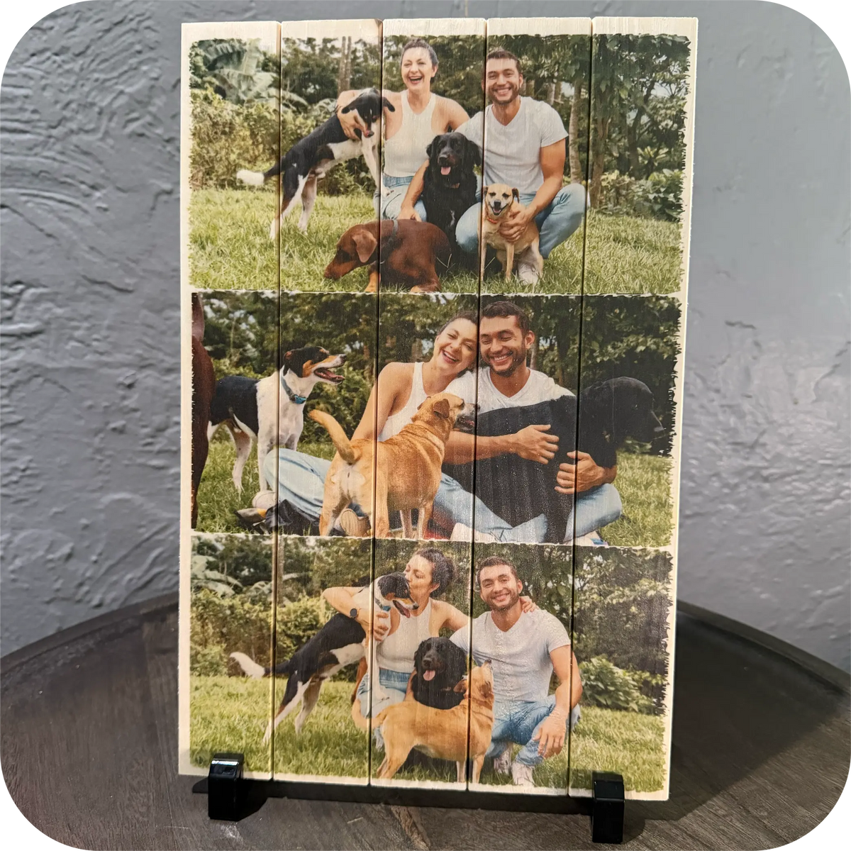 Memory Mosaic - Custom Wood Photo Collage (8×12)