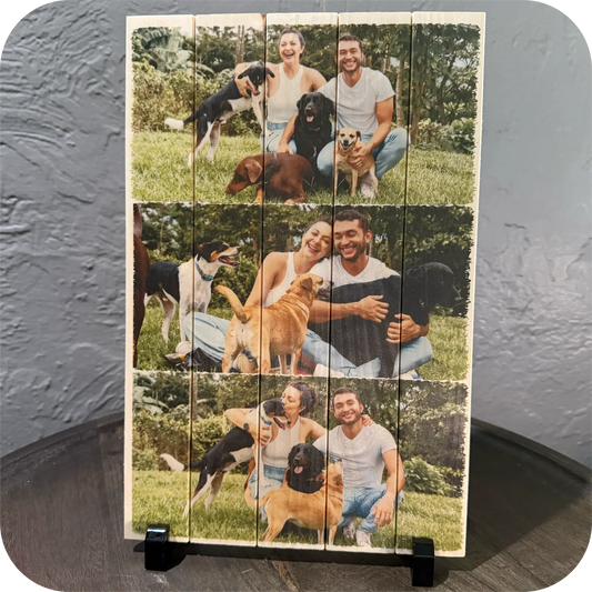 Memory Mosaic - Custom Wood Photo Collage (8×12)