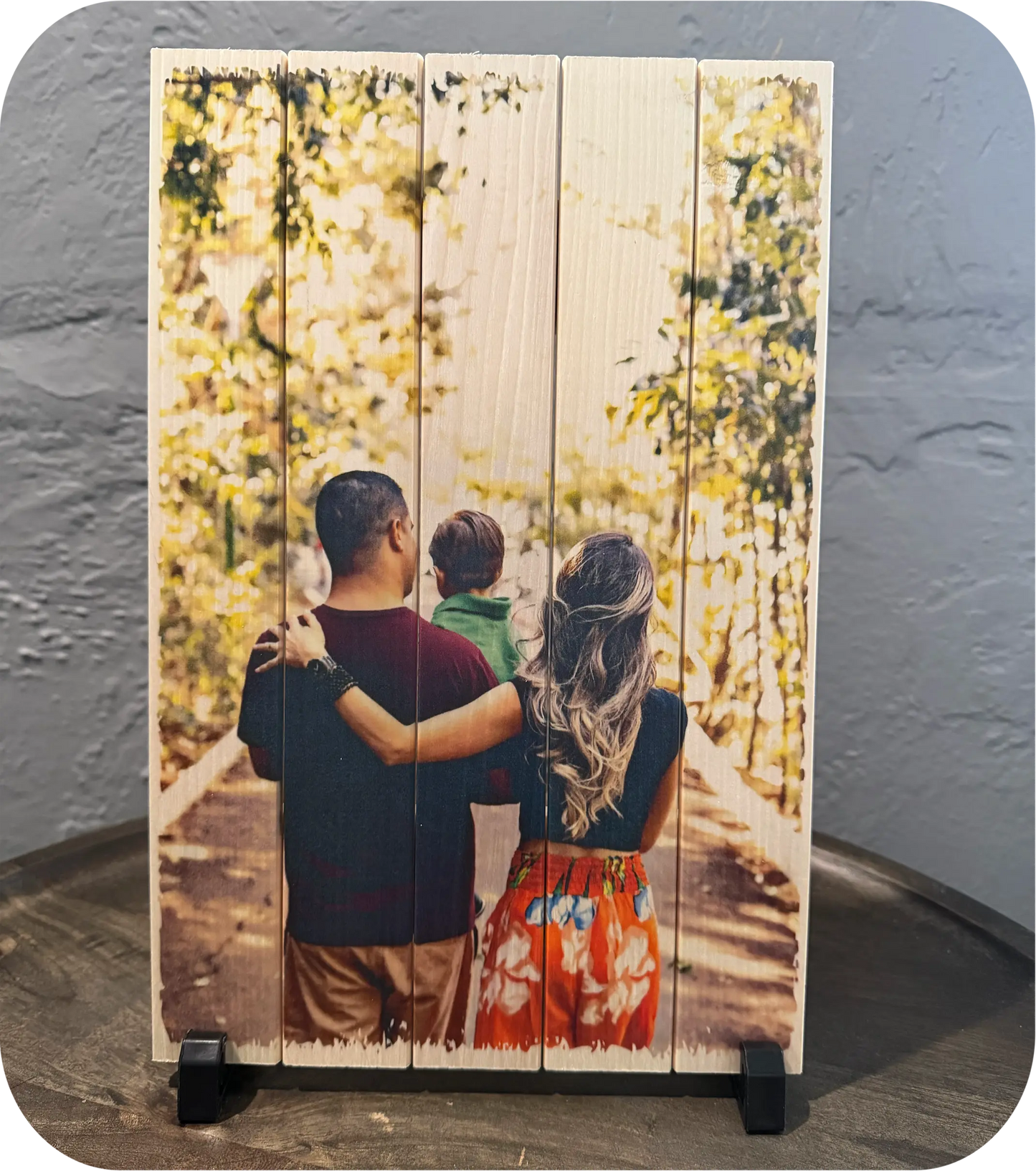 Original Wood Photo Board - Custom Print (8x12)