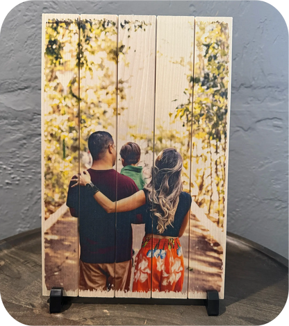 Original Wood Photo Board - Custom Print (8x12)